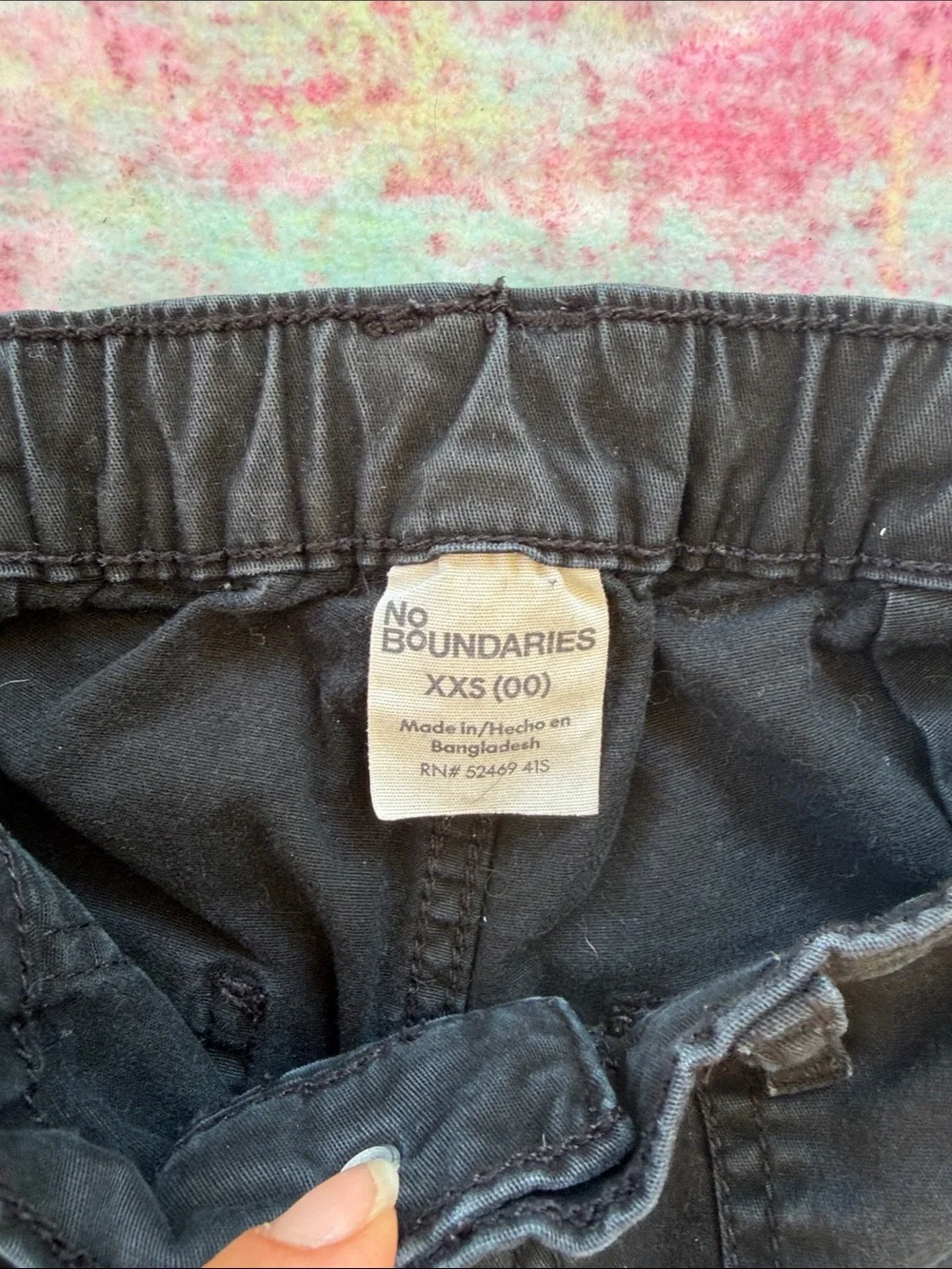 No Boundaries Black Women's Cargo Pants